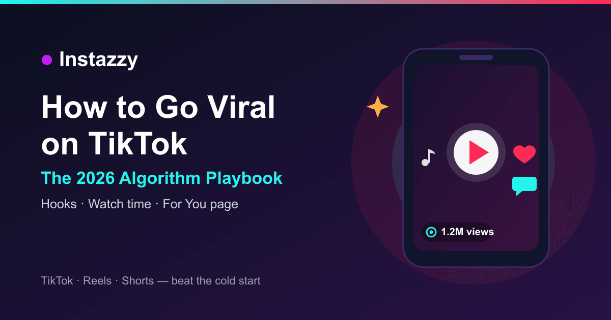 How to go viral on TikTok in 2026 — creator growth playbook on Instazzy